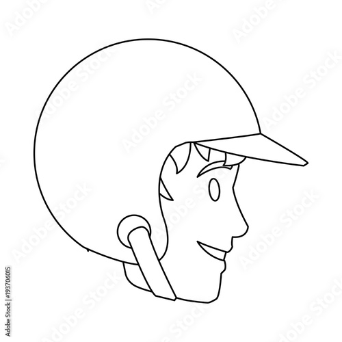 worker portrait of delivery man with helmet vector illustration