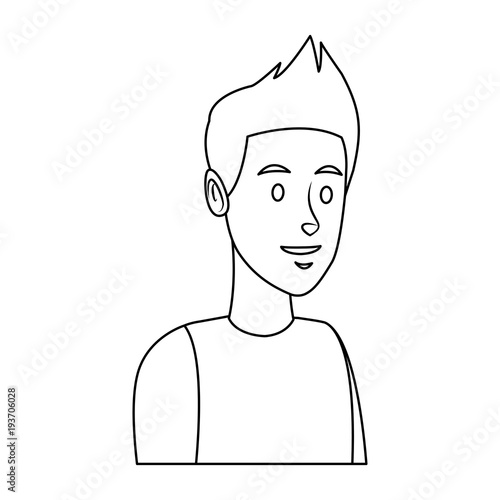 worker portrait of delivery man with cap vector illustration