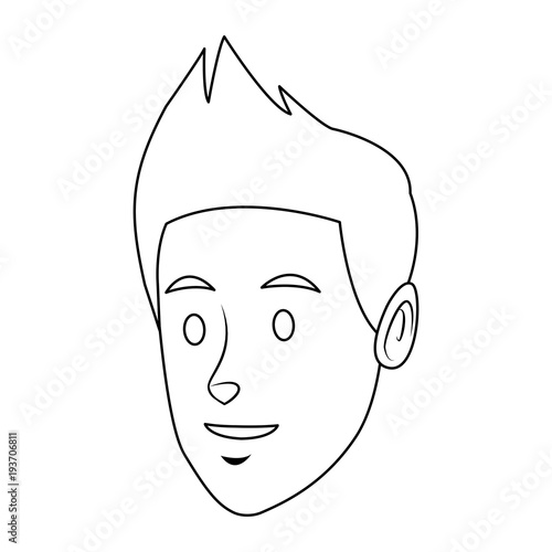 worker portrait of delivery man with cap vector illustration