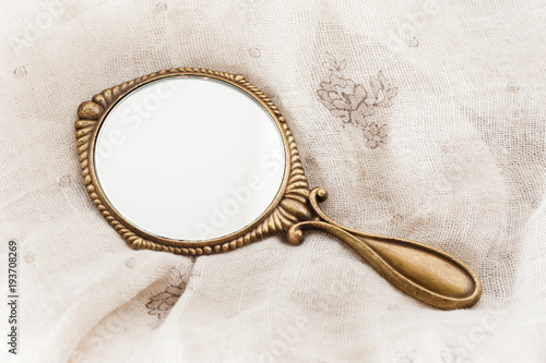 vintage hand mirror