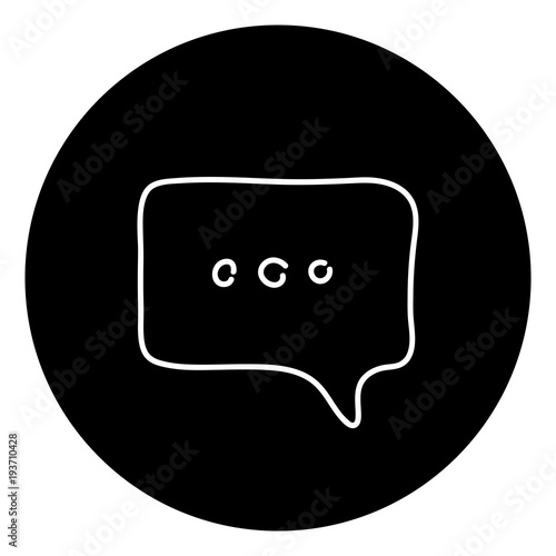 Chat icon. Dialog text