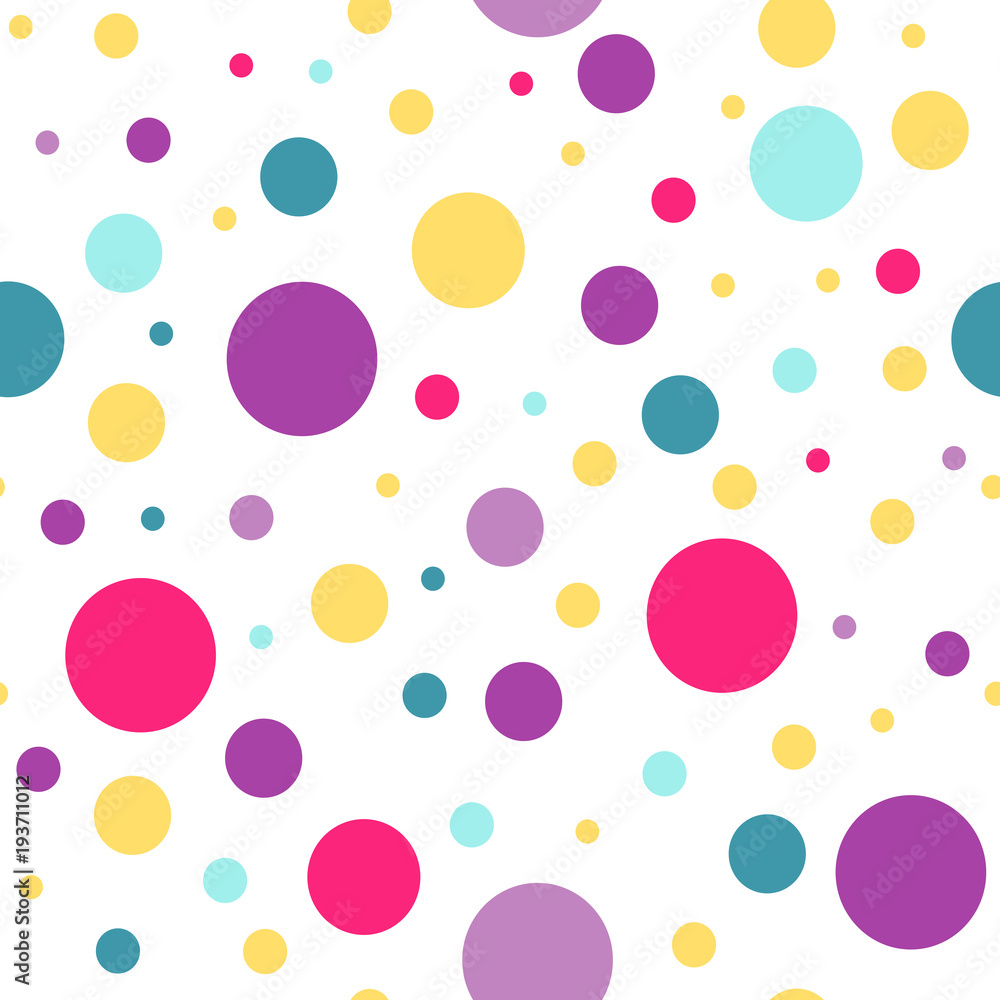Seamless pattern of a color circles 