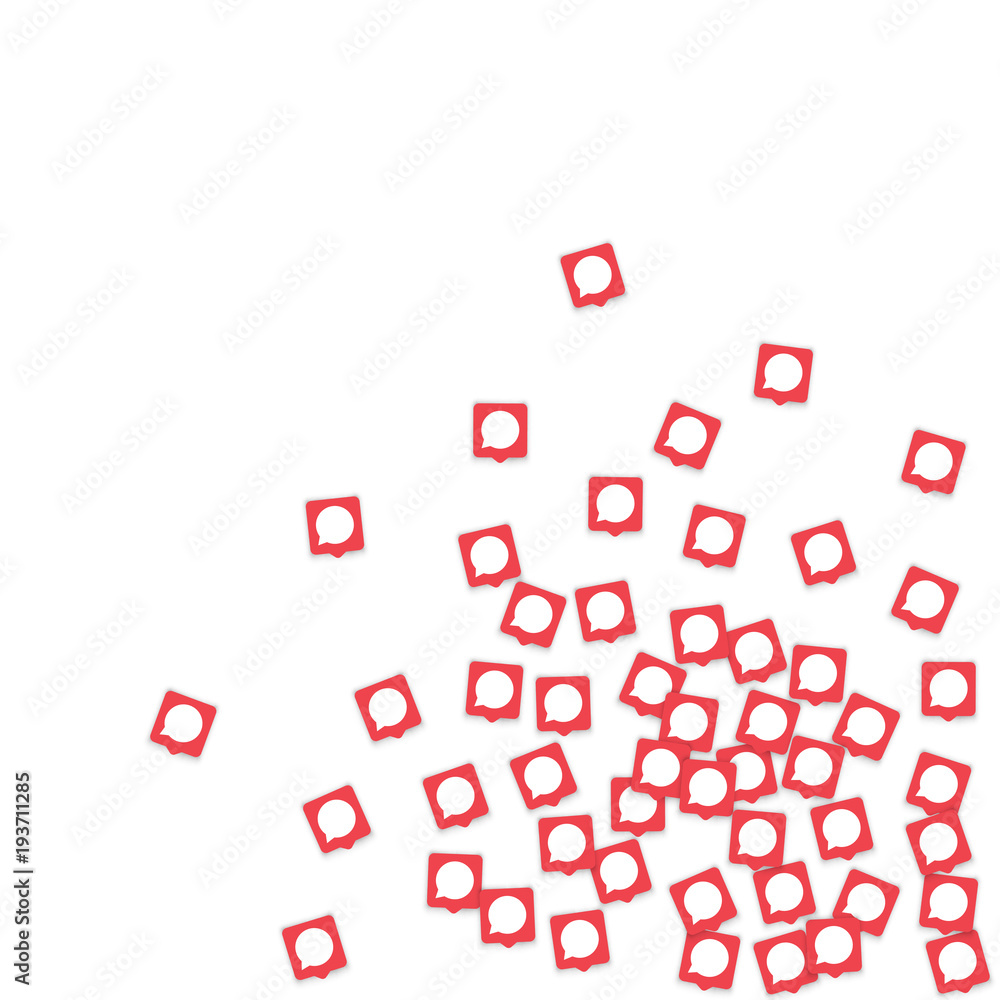 Social media background with chat notification bubbles in icons. Social media background with chat notification bubbles in icons.