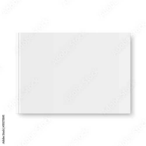 Vector mock up of book white blank cover