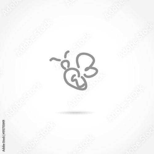 bee line illustration icon