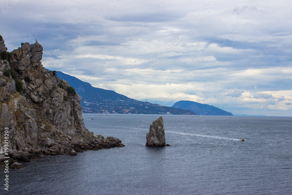 Black sea in Yalta, Crimea
