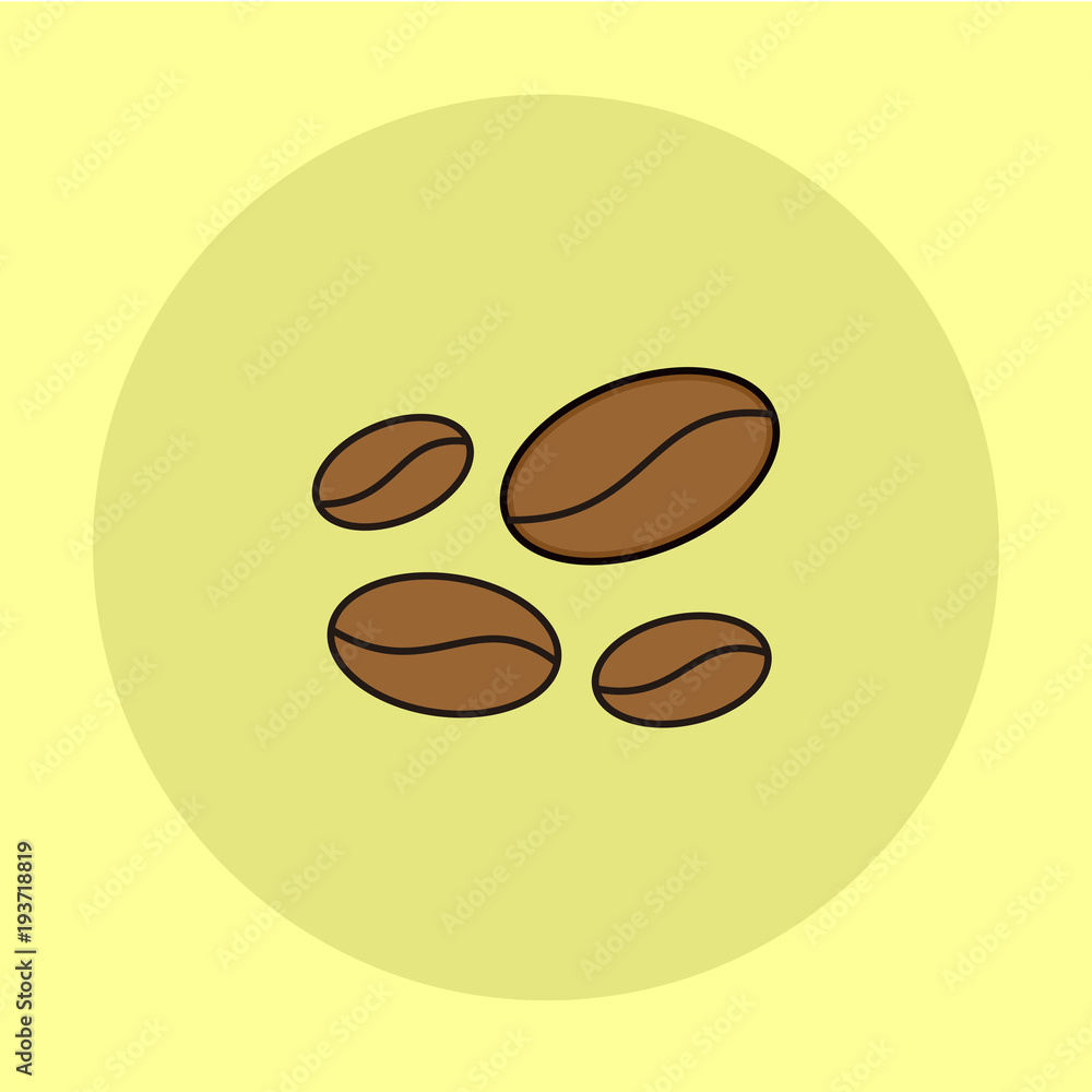 Obraz premium Coffee Beans Flat Icon