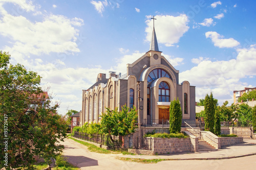 Seventh-day Adventist Church in Uman town, Ukraine (Ukrainian text means: 