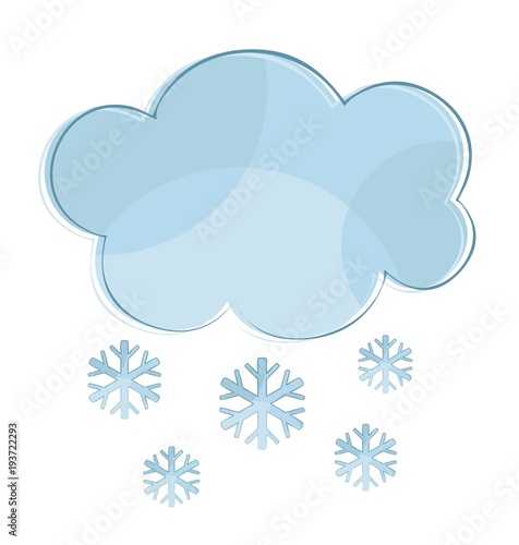 Cloud with snow.