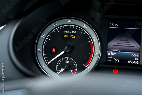 Speedometer in a modern car