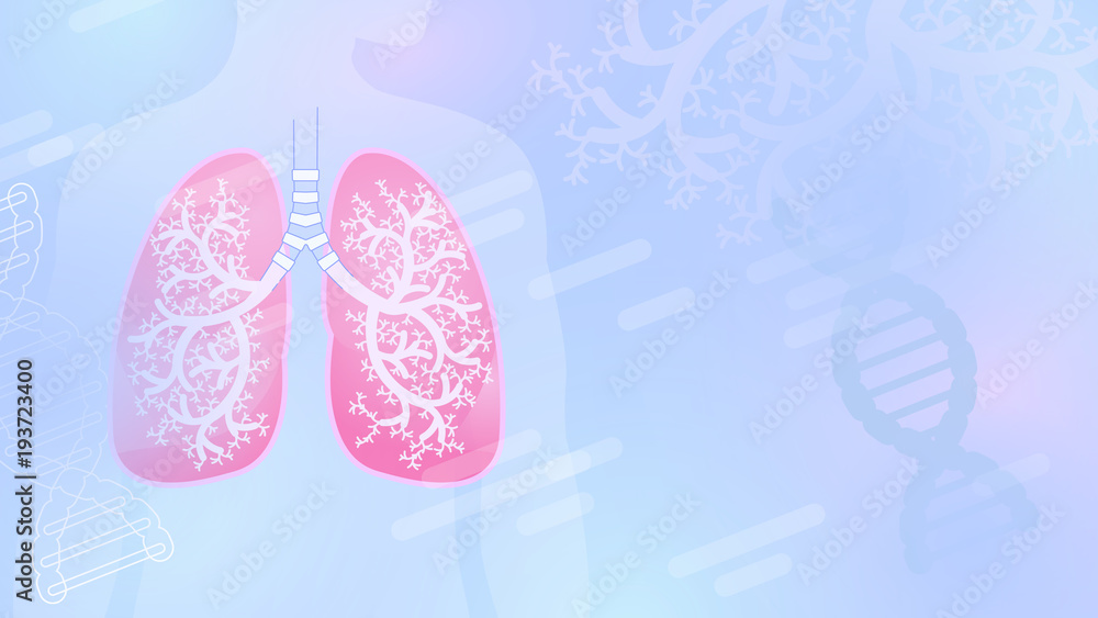 Medical abstract vector background with lungs and bronchial tree Medical abstract vector background with lungs and bronchial tree