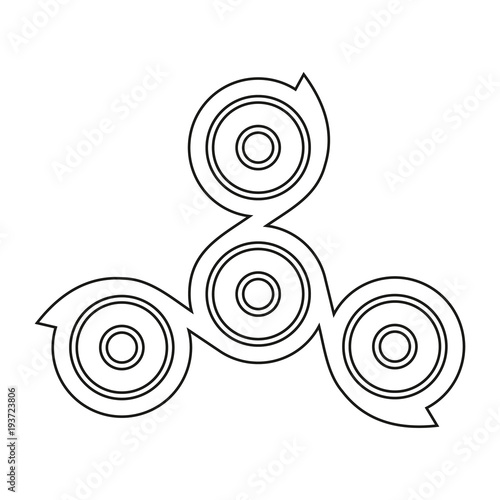 Hand spinner. Stress relief ridget toy icon use in website, advertisement, marketing, promotion, brochures, banners