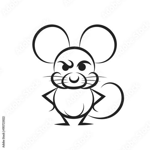 cartoon mouse with a piece of cheese