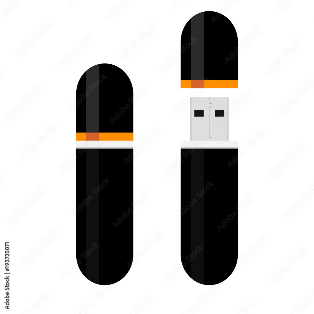Flash drive isolated on white background Flash drive isolated on white background