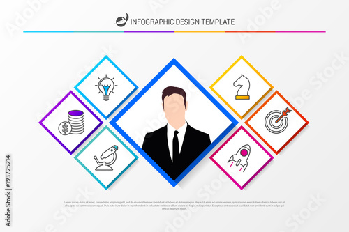 Infographic design template. Business concept with icons