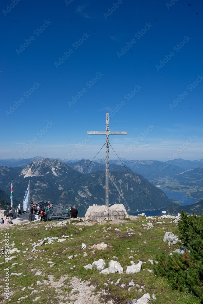 Fototapeta premium Hallstätter See, Österreich Obertraun Dachstein Alpen