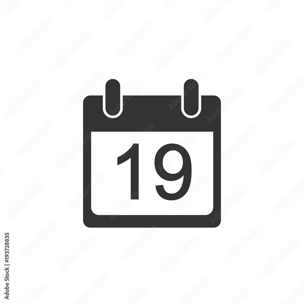 Calendar icon. Flat design. Vector illustration. Calendar icon. Flat design. Vector illustration.