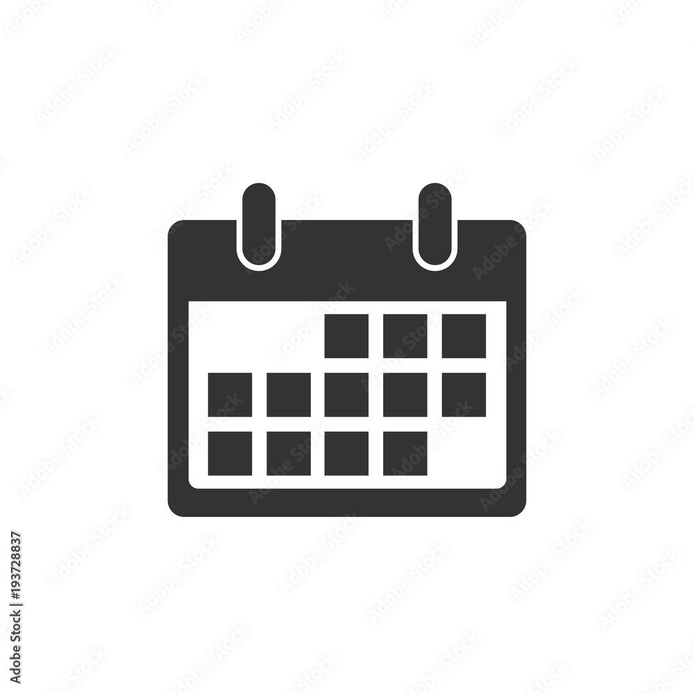 Calendar icon. Flat design. Vector illustration. Calendar icon. Flat design. Vector illustration.