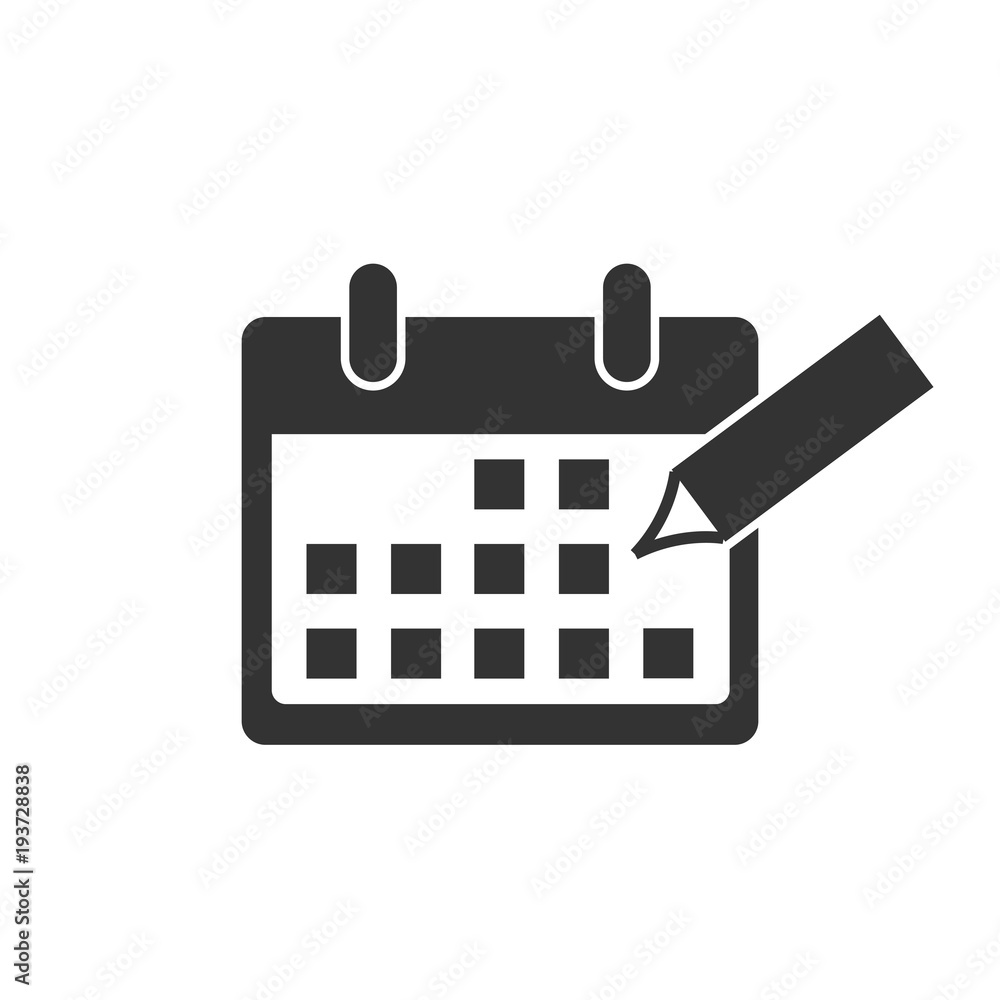 Calendar icon. Flat design. Vector illustration. Calendar icon. Flat design. Vector illustration.