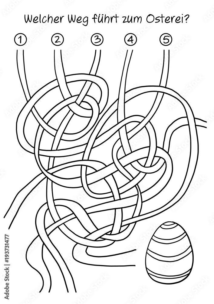 Oster Rätsel Labyrinth Stock-Illustration | Adobe Stock