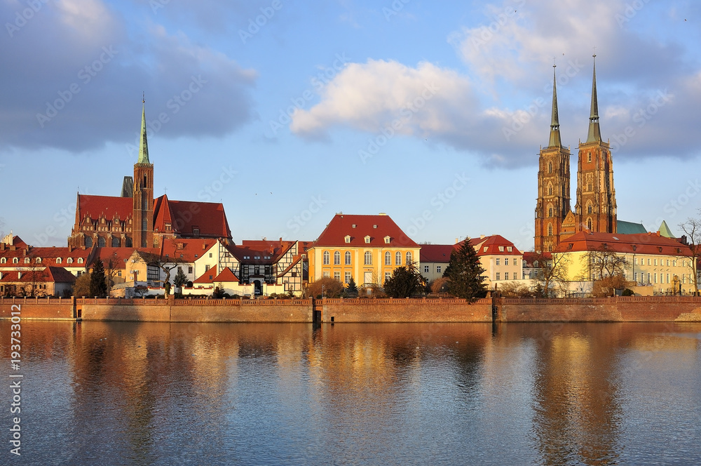 Naklejka premium Pocztówka z miasta Wrocław