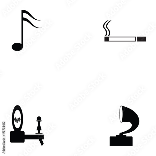 nightclub icon set