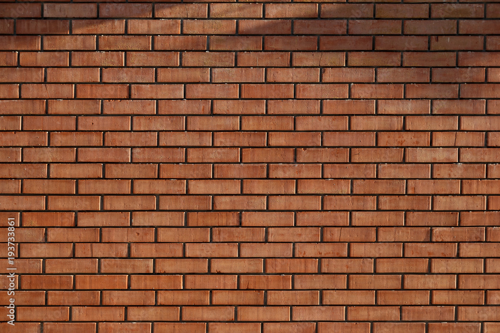 Red brick wall, background, texture