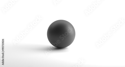 3D Rendering Of Realistic Looking Geometric Sphere Object On White Background
