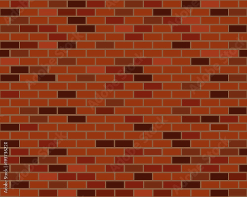 Red brick wall seamless, texture pattern for continuous replicate