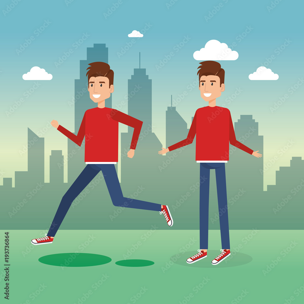 group of people in the park vector illustration design group of people in the park vector illustration design
