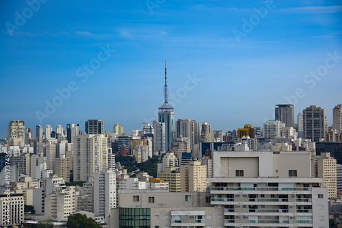  View of the buildings and towers of the city of São Paulo, Brazil