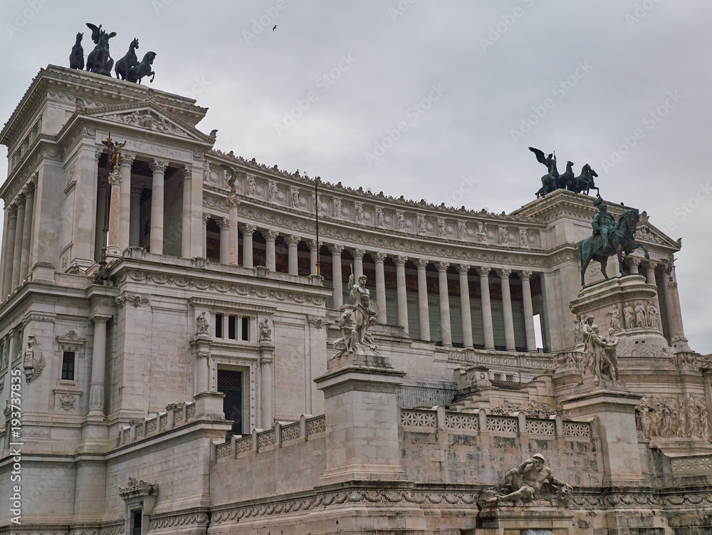Details of the National Monument to Victor Emmanuel II in Rome, Italy