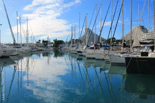 Marina baie des anges à Villeneuve Loubet, cote d'azur, France