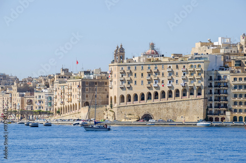 Senglea waterfront with its modern part © laranik