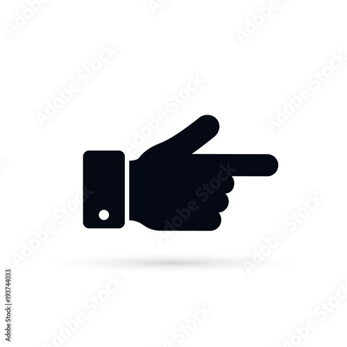 Forefinger icon, Vector isolated simple flat symbol