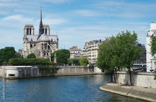 Cathedral of Notre Dame and the Seine, Paris, France