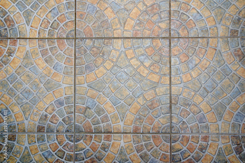 Grey Brown marble-stone floor mosaic texture