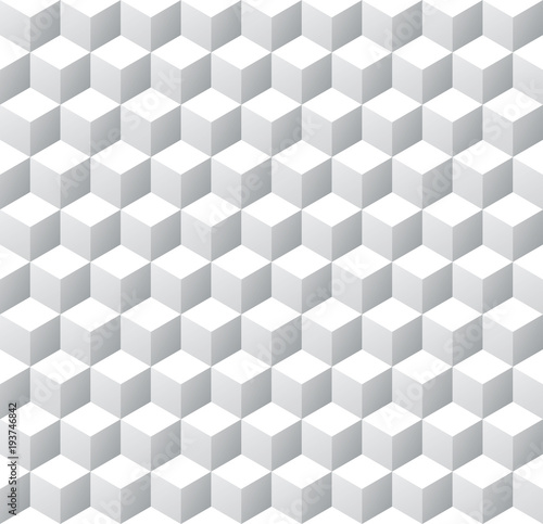 Fototapeta Naklejka Na Ścianę i Meble -  Seamless 3d isometric cube pattern background texture