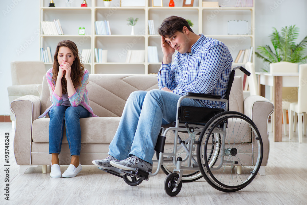 Desperate disabled person on wheelchair Desperate disabled person on wheelchair