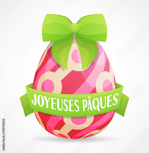 Joyeuses Pâques - Œuf de Pâques coloré