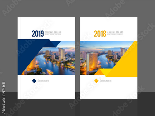 Corporate cover design for annual report and company profile, magazine, flyer or booklet. Business brochure template layout. A4 cover vector EPS-10 sample image with Gradient Mesh.
