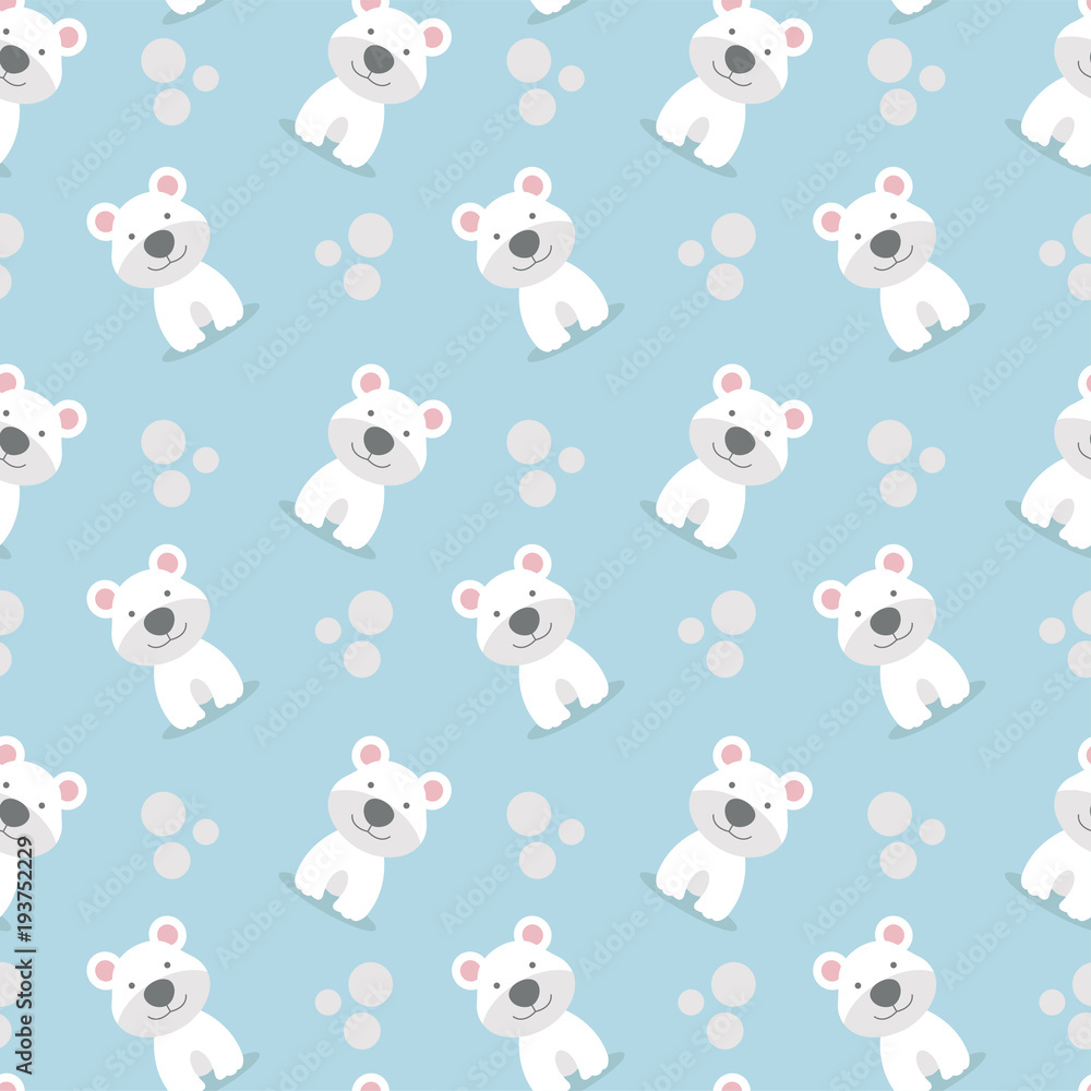 Cute Bear seamless pattern
