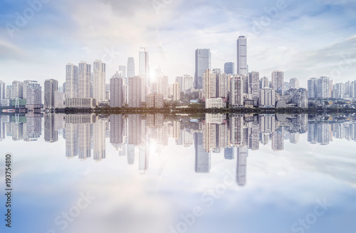 Urban architectural landscape and skyline in Chongqing