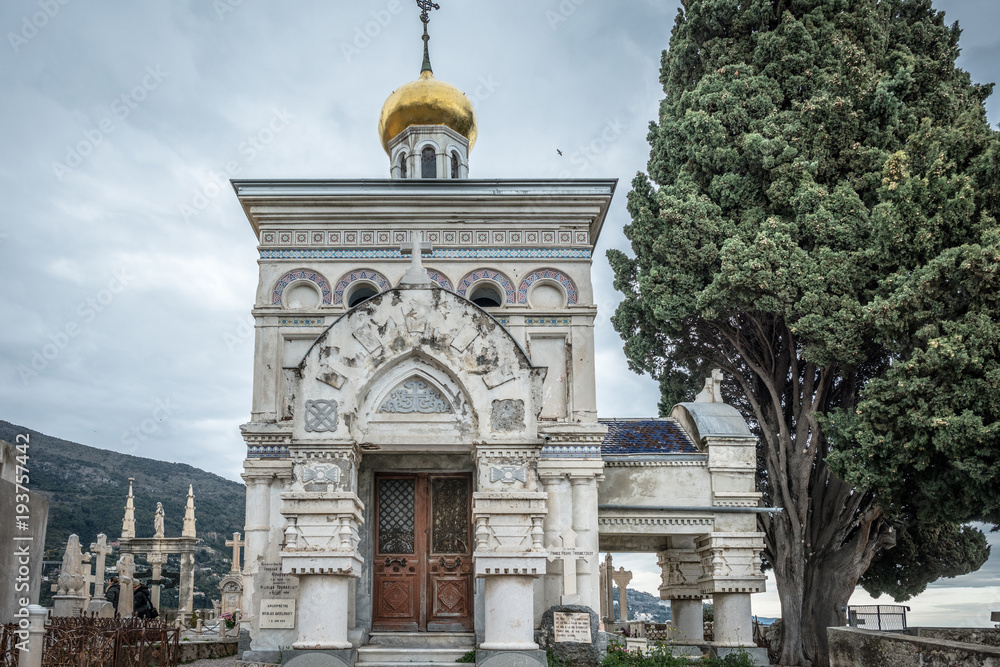 Orthodox cemetery of the French city of Menton