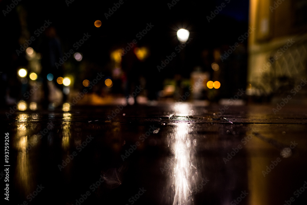 Rainy streets of the French city of Menton Rainy streets of the French city of Menton