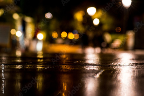 Rainy streets of the French city of Menton