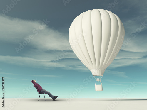 Fotografie The man on the beach