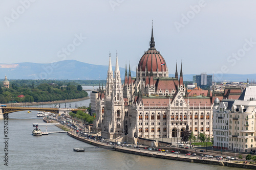 Parliament of Budapest, Hungary, Danube river view