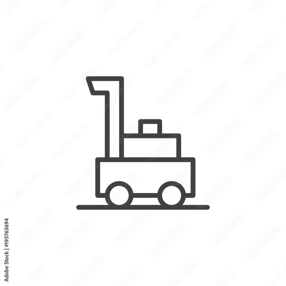 Lawnmower outline icon. linear style sign for mobile concept and web design. Grass cutter simple line vector icon. Symbol, logo illustration. Pixel perfect vector graphics Lawnmower outline icon. linear style sign for mobile concept and web design. Grass cutter simple line vector icon. Symbol, logo illustration. Pixel perfect vector graphics