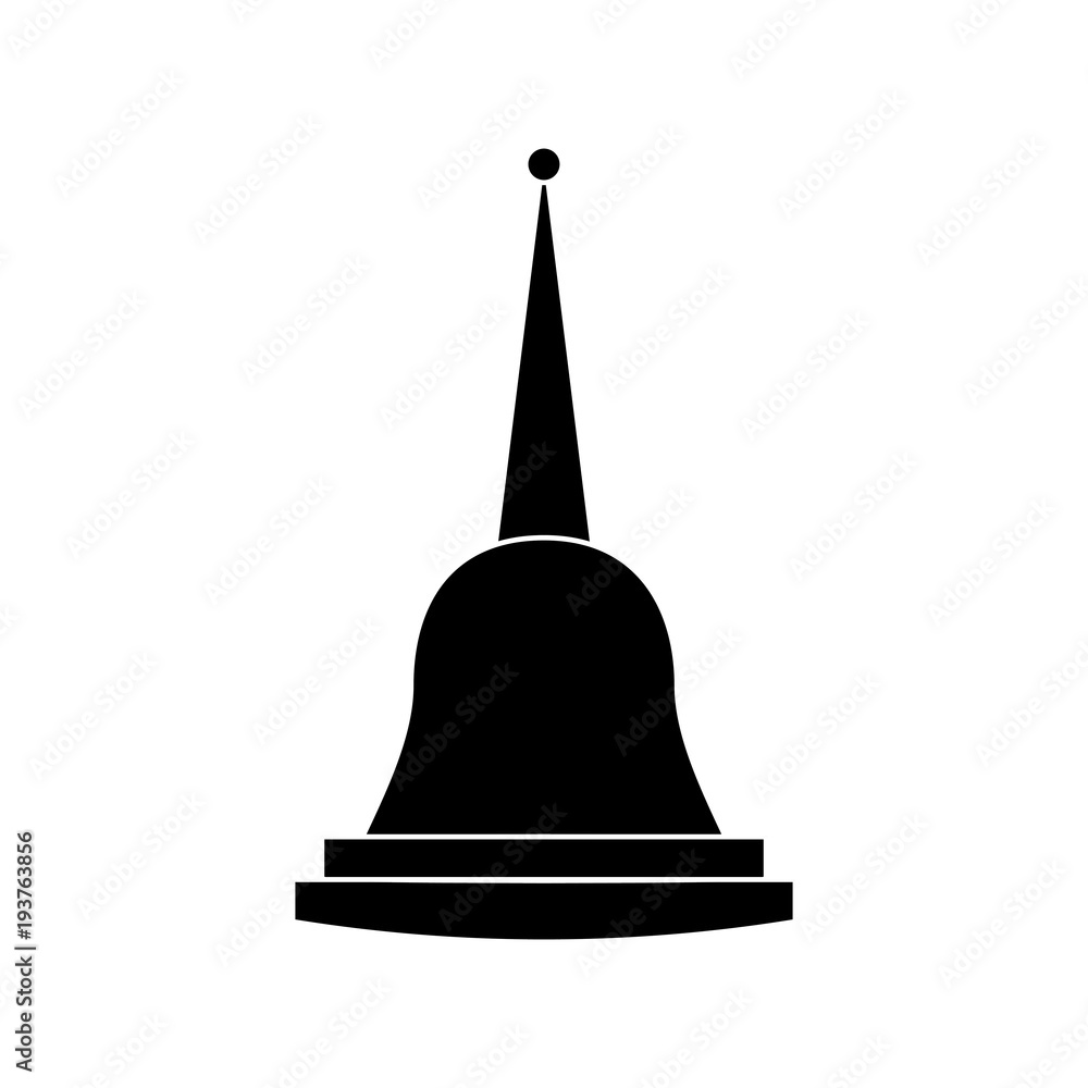 pagoda thailand temple shape bell culture vector illustration black and white image pagoda thailand temple shape bell culture vector illustration black and white image